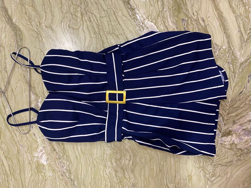Striped playsuit