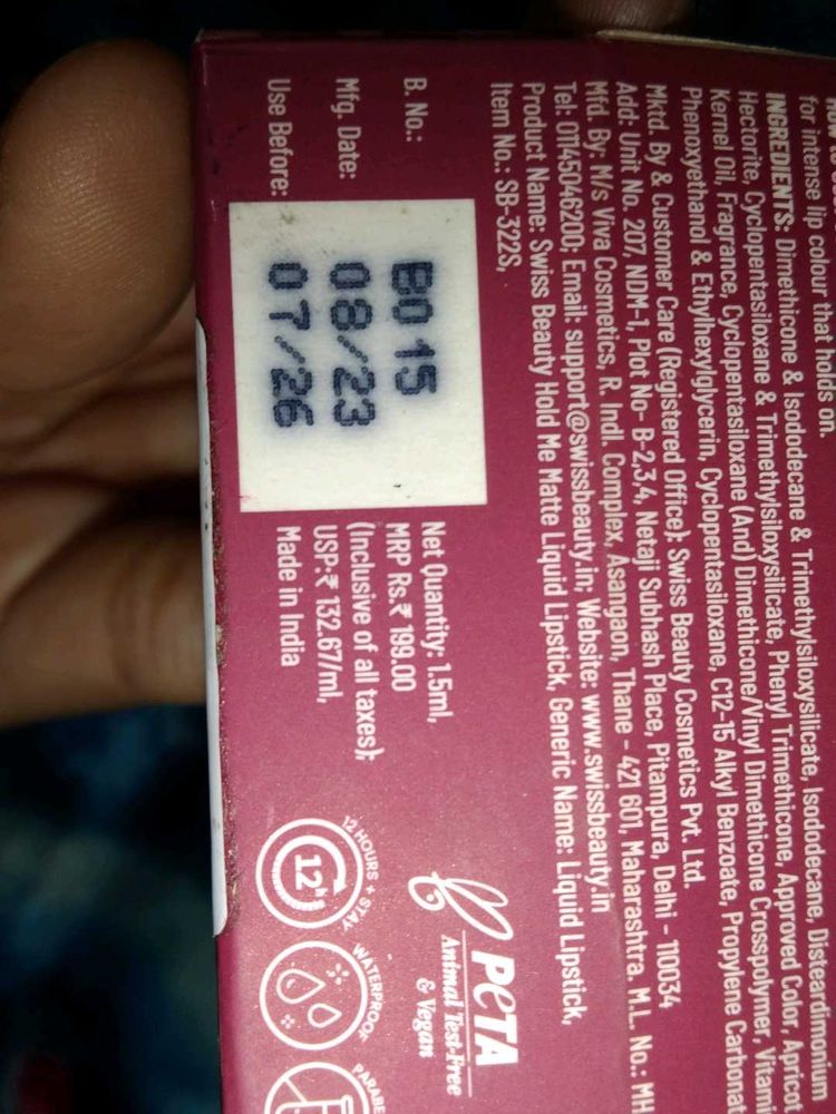 Swiss Beauty Matte Lipstick