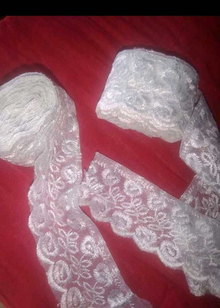 white embroidery Lace 🤍🏵️🍀