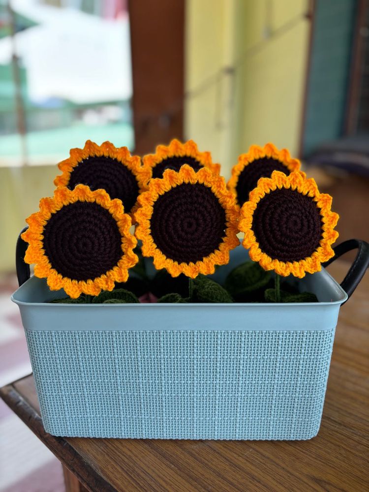 Cute Crocheted Sunflower 🌻
