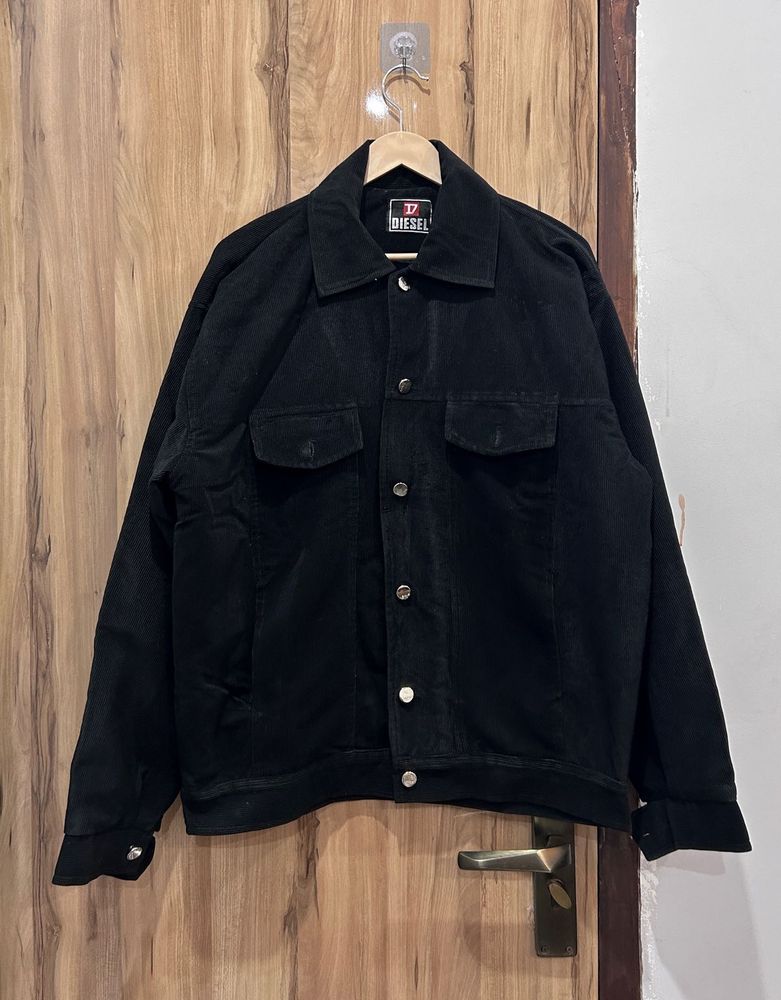 ▪️Classic Black Corduroy Overshirt Jacket