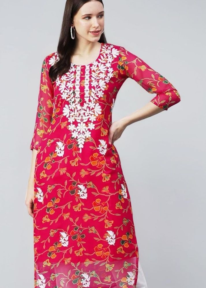Women’s Geogrette Regular Fit Casual Kurti