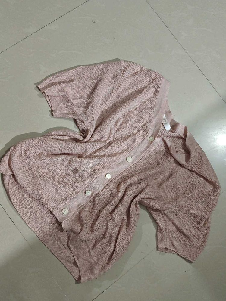 Cute Pink Button-Down Top