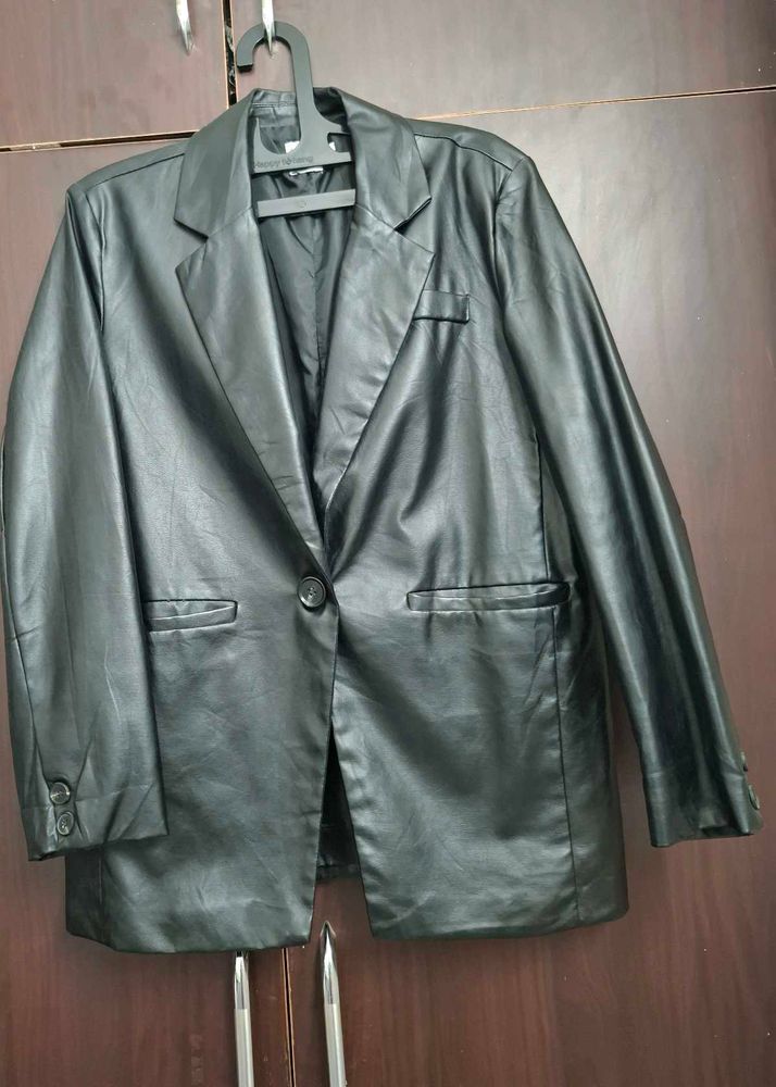 Faux leather jacket