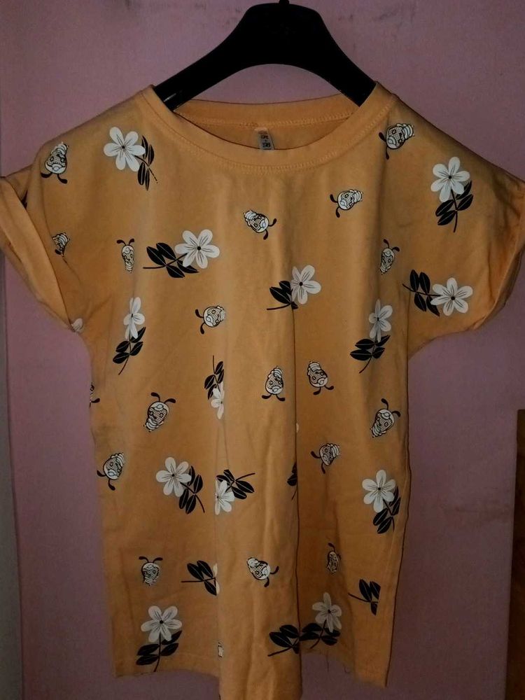 Floral Orange Tshirt