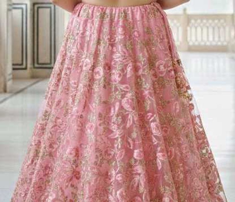 lehnga choli with dupatta fabric net