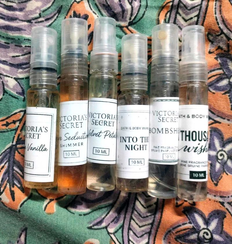 6 Victoria's Secret Fragrance Samples