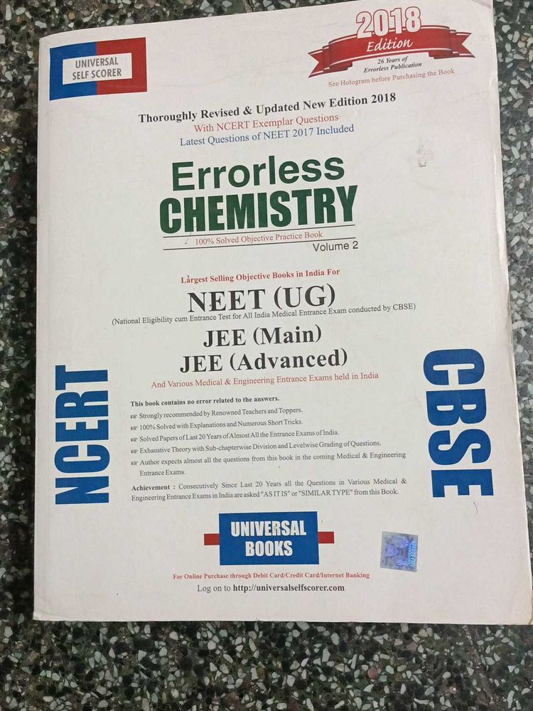 Errorless Chemistry Vol 2 For Jee Adv,Main,Neet