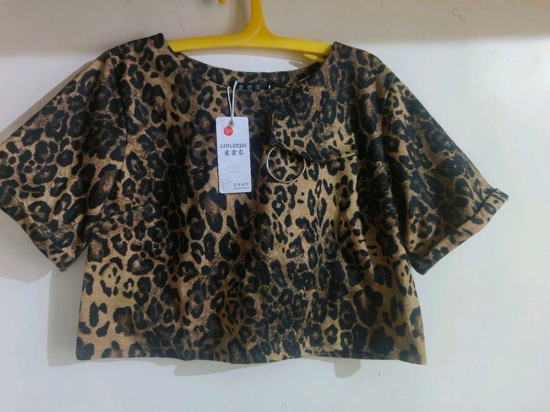 Leopard Print Crop Top