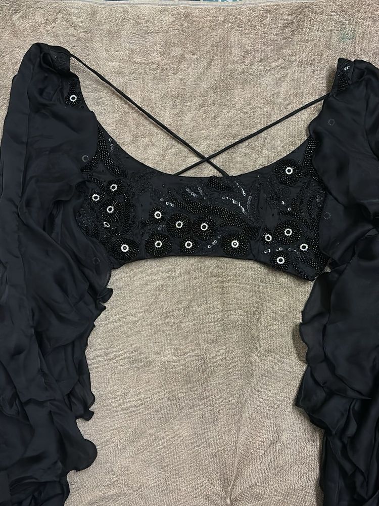 Women Black Embellished Blouse