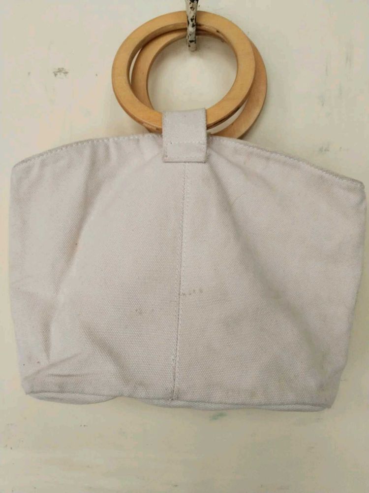 Wooden Handle Handbag