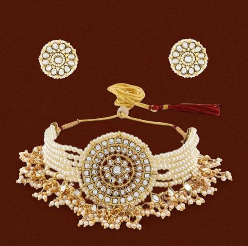 Kundan Jwellery Set Without Ring
