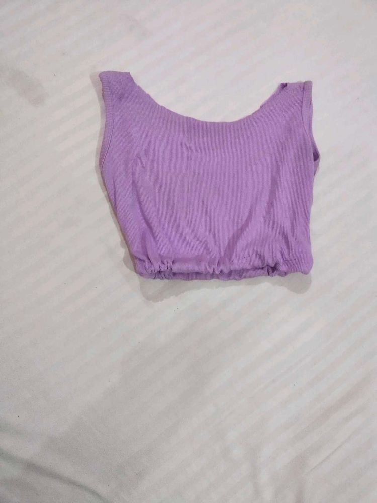 Crop Top🍇 ( size xs-s, stretchable fabric)