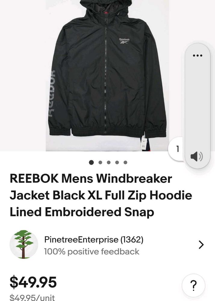 Reebok Windbreaker Jacket
