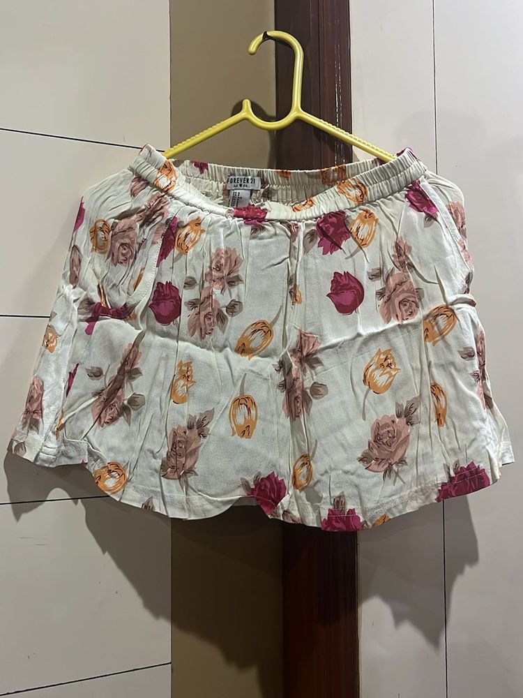 Forever 21 Floral Mini Skirt