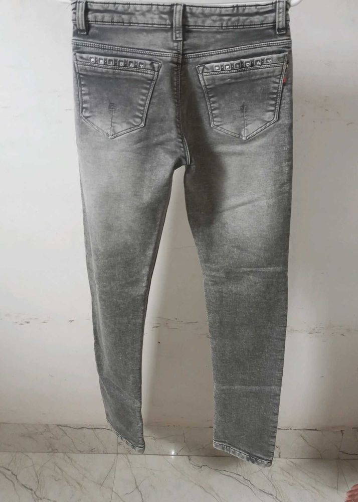 Urban Fade Slim-Fit Denim ( Grey )(Size-38)