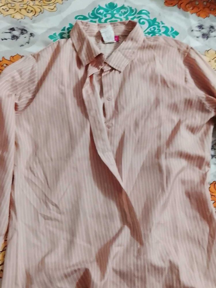 Pink Striped Button-Down Shirt