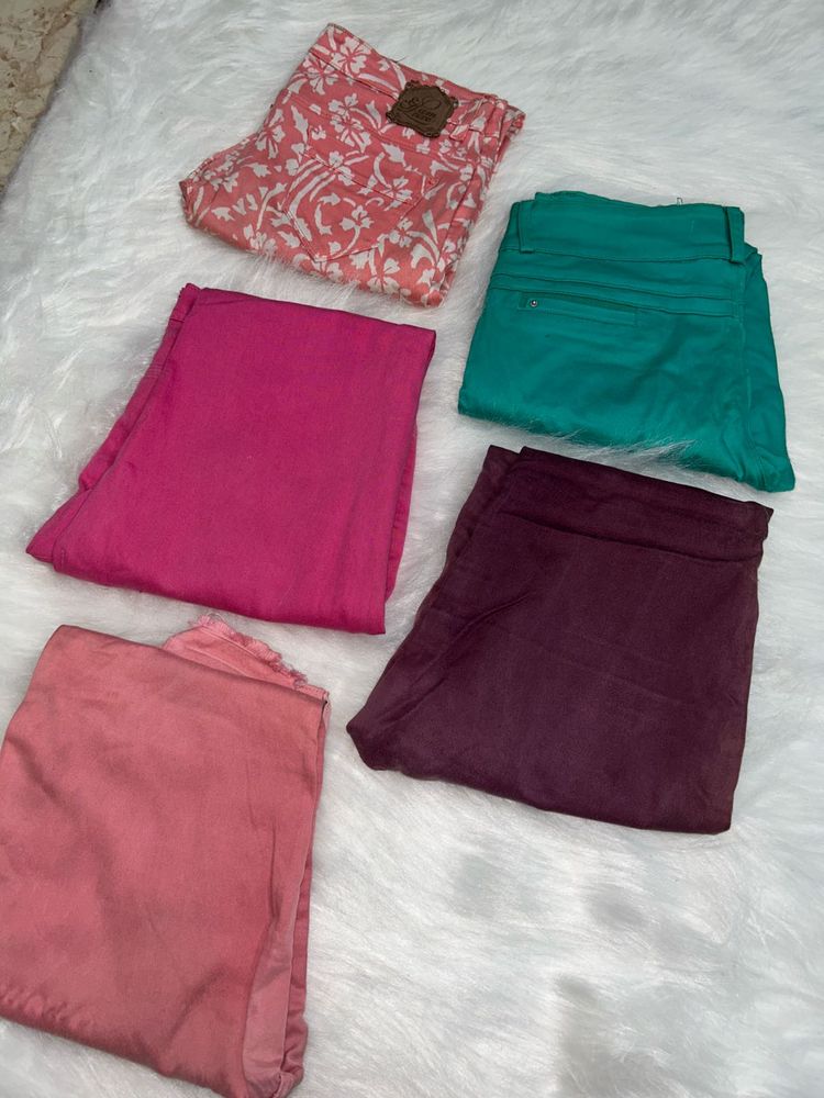 5 Jeggings In 34 Size Stretchable