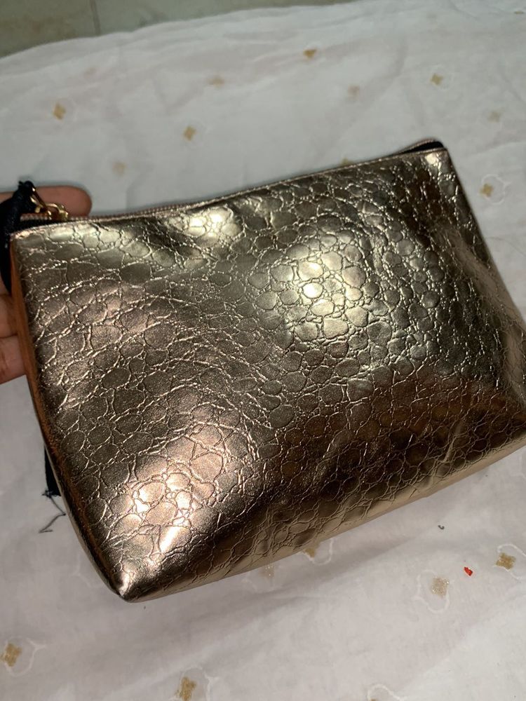 Metallic Gold Pouch By Carlton London