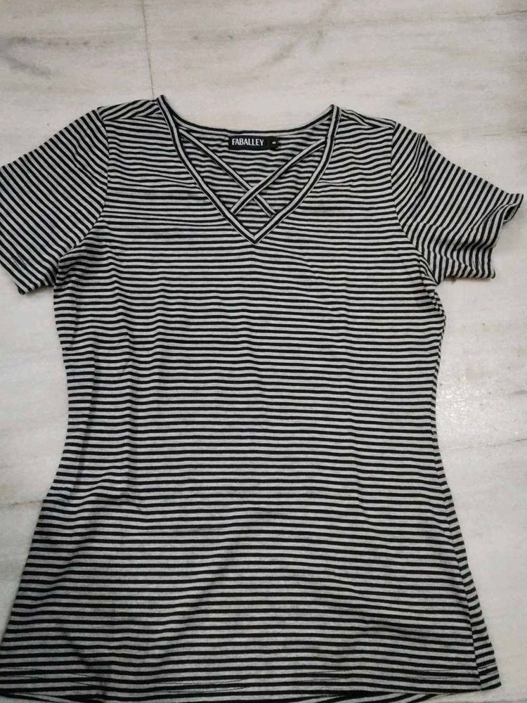 V Neck Stylish T Shirt FabAlley