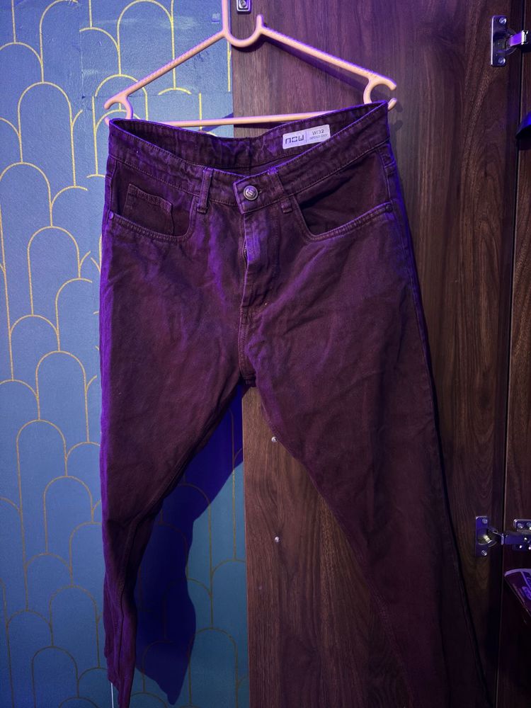 Brown Denim Jeans(MomFit)