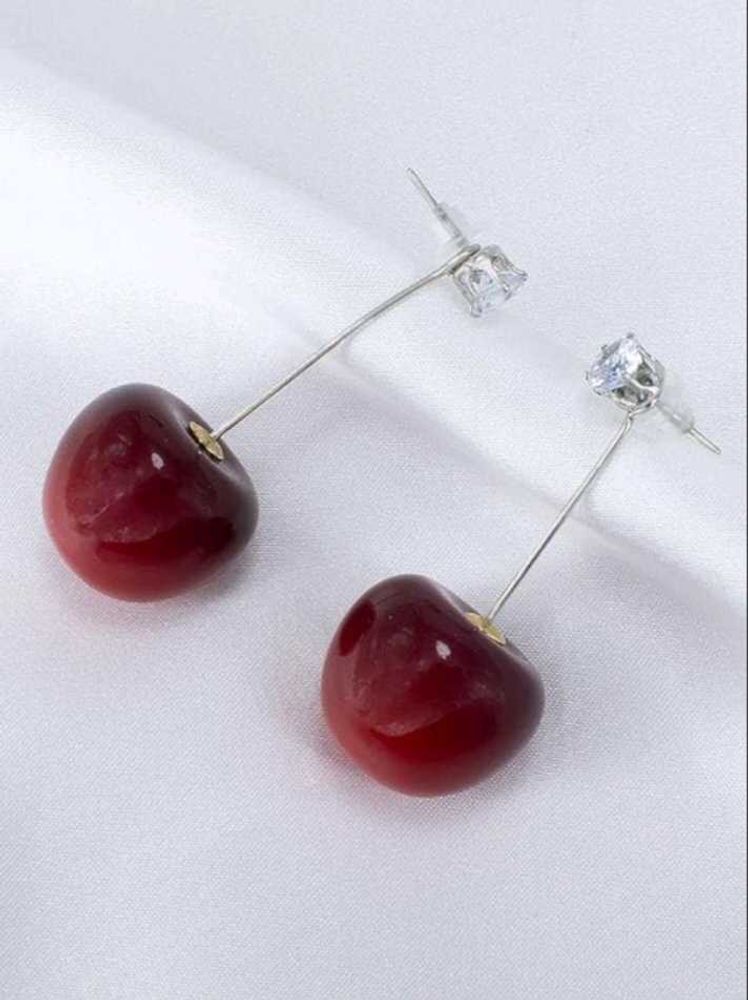 Cherry Drop Korean Style Earrings &amp; Studs