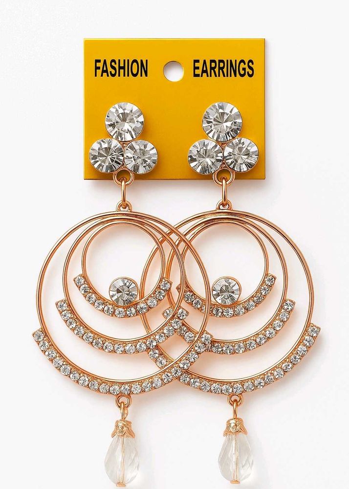 Statement Crystal Hoop Earrings
