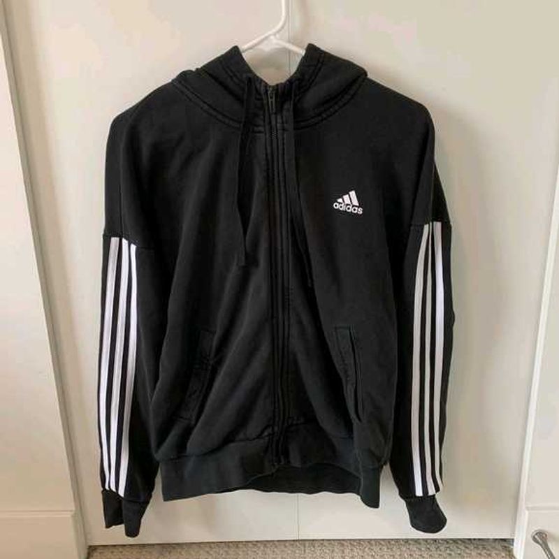 Adidas Black Zip-Up Hoodie