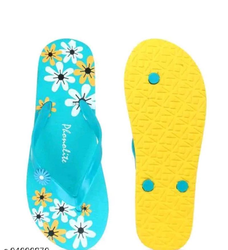 Floral Print Flip Flops