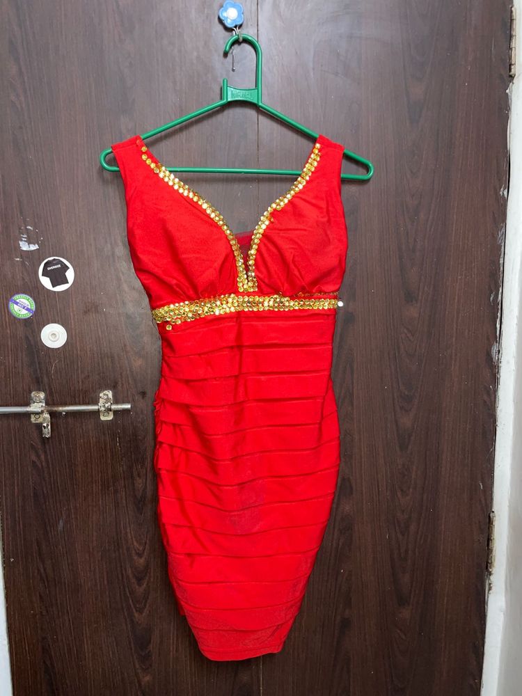 Sexy Red Bodycon Party Dress