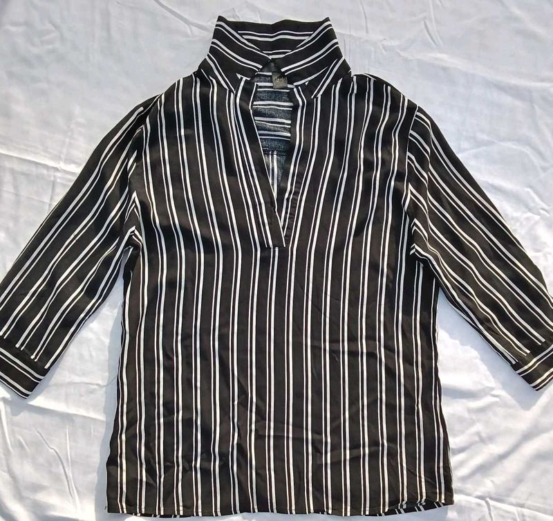 Striped Black &amp; White Shirt