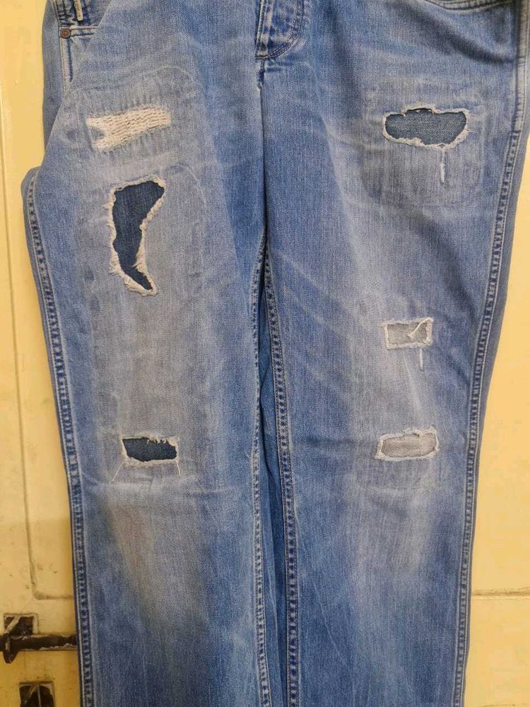 Distressed Denim Jeans