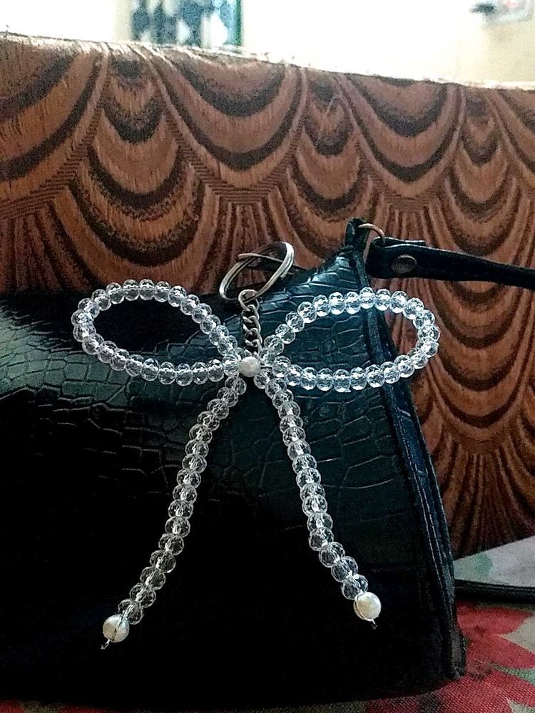Crystal Bow Keychain