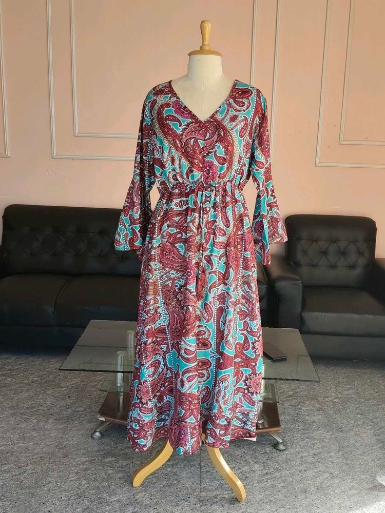 Paisley Print Maxi Dress