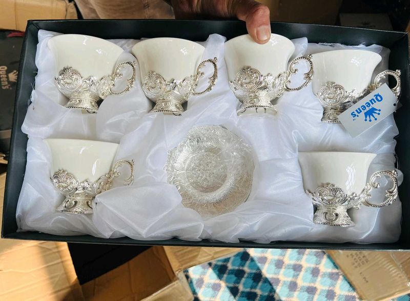 German Silver Cup Saucer Set