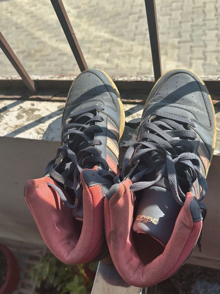 ✨ Adidas Grey Sneakers – Lightly Used, Perfect Con