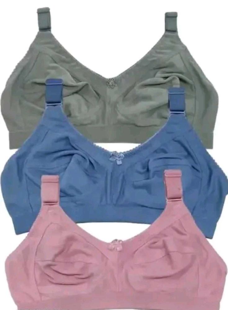 Comfortable Bras - 3 Pack, Non padded, Size - 36-B