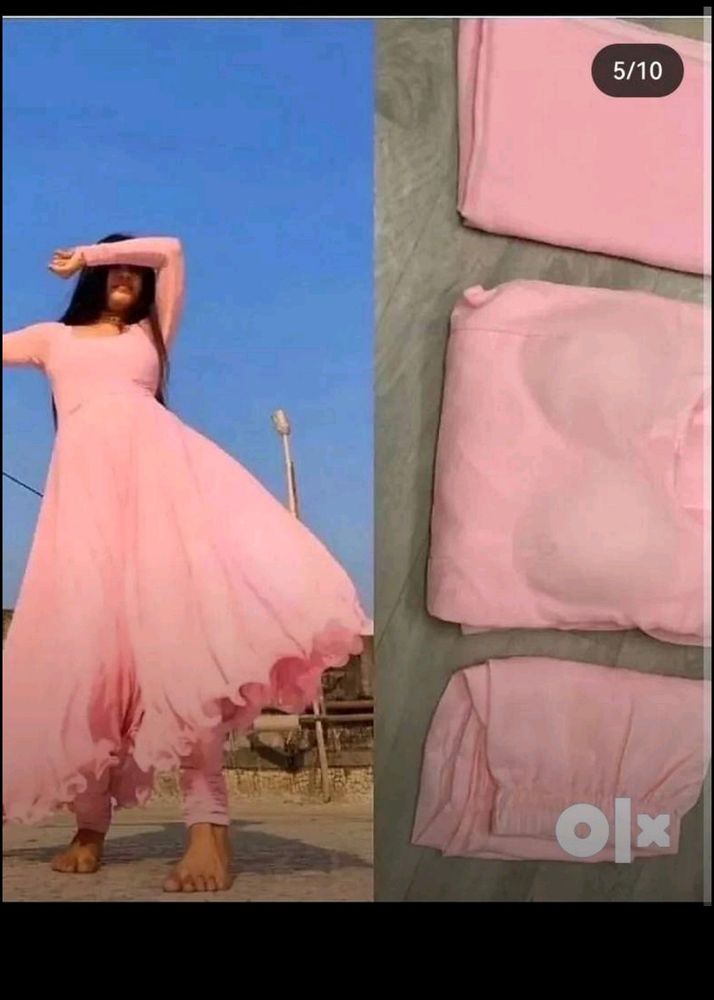 Pink Anarkali Set- WITH SURPRISE FREE GIFT!