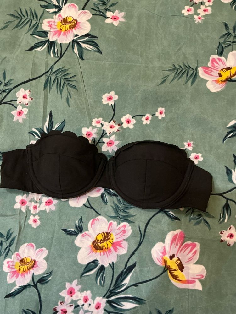 H&amp;m Black Bandeau Bikini Top