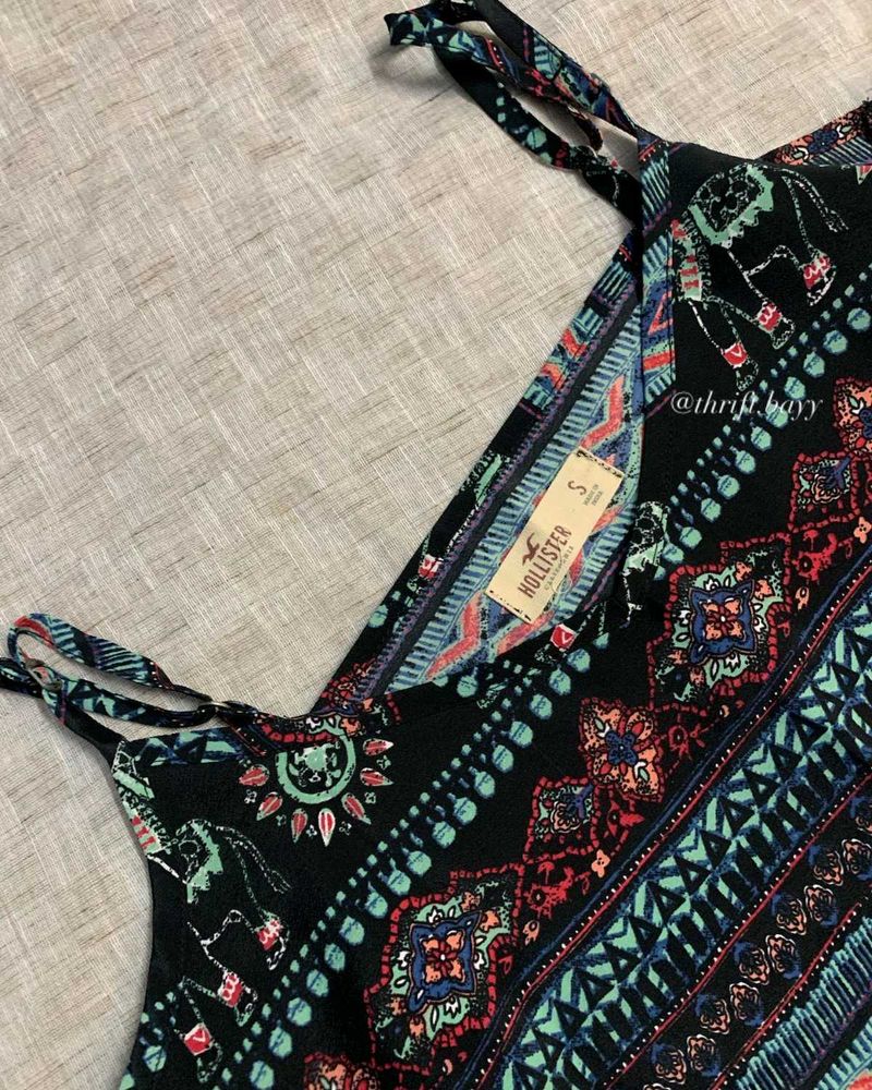 Hollister Black Patterned Cami Top