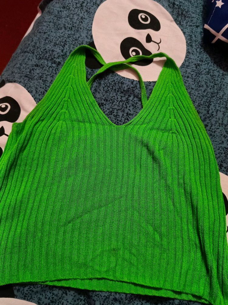Stylish Green Crop Top