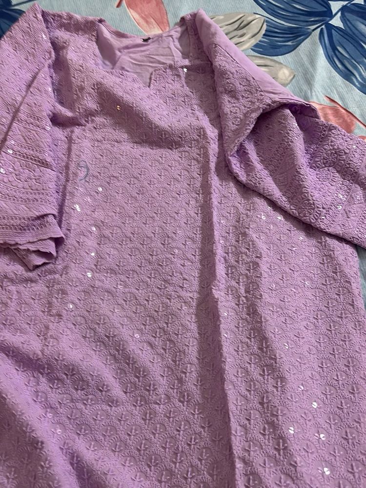 Elegant Lavender Kurta