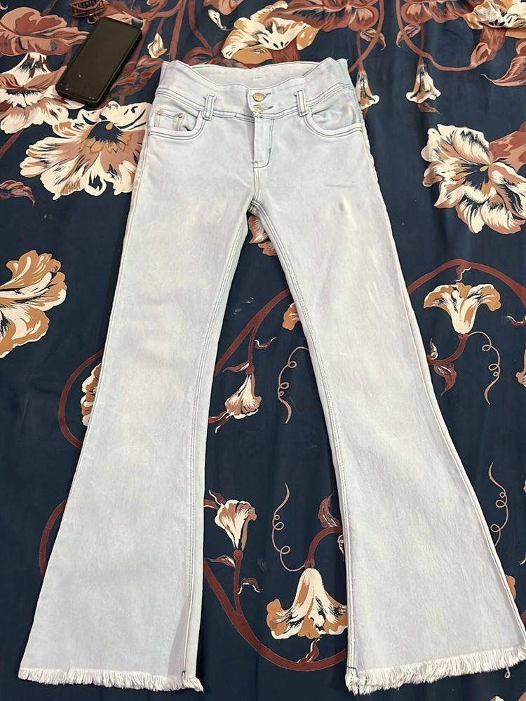 Faded Blue Bootcut Jeans