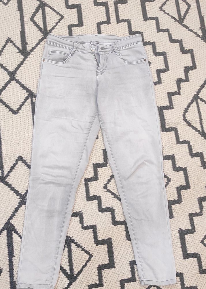 Skinny Fit Jeans For Women&#39;s Comfortable (Grey)