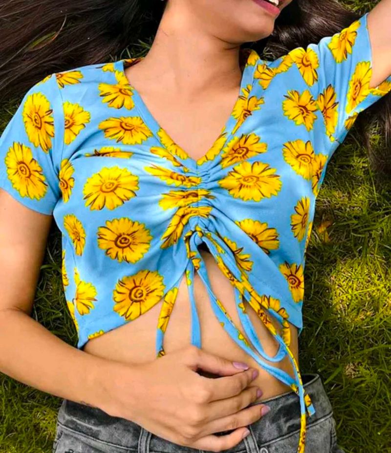 Floral Print Crop Top