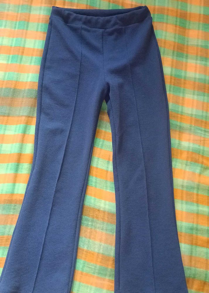 Blue Flared Pants