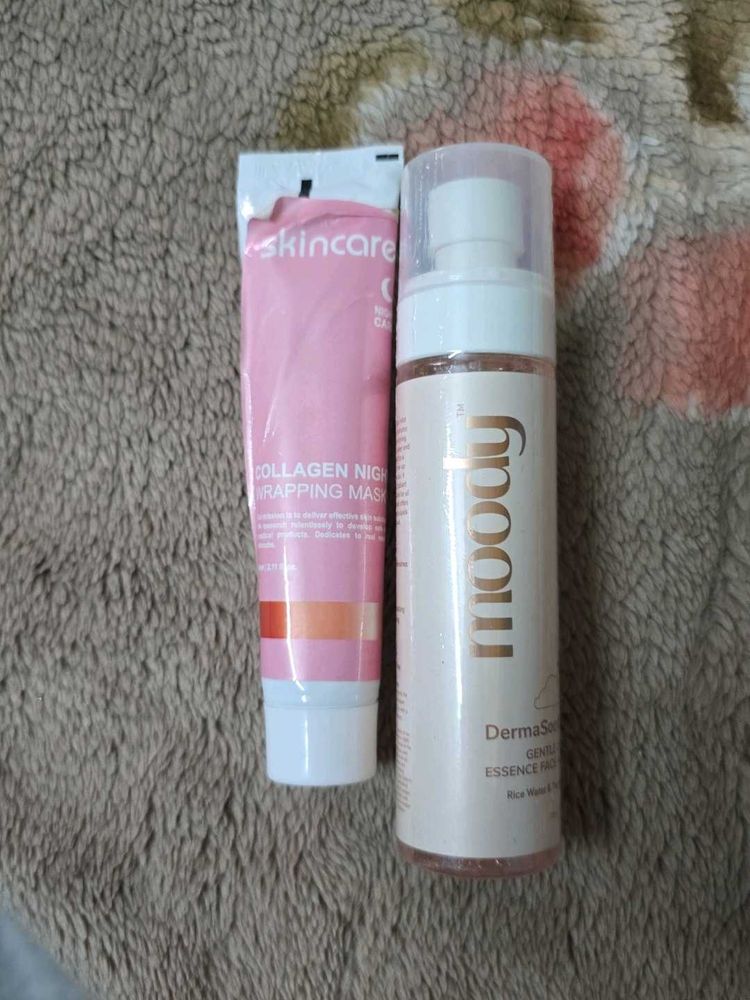 Combo -Skincare Night Mask &amp; DermaSoother Essence