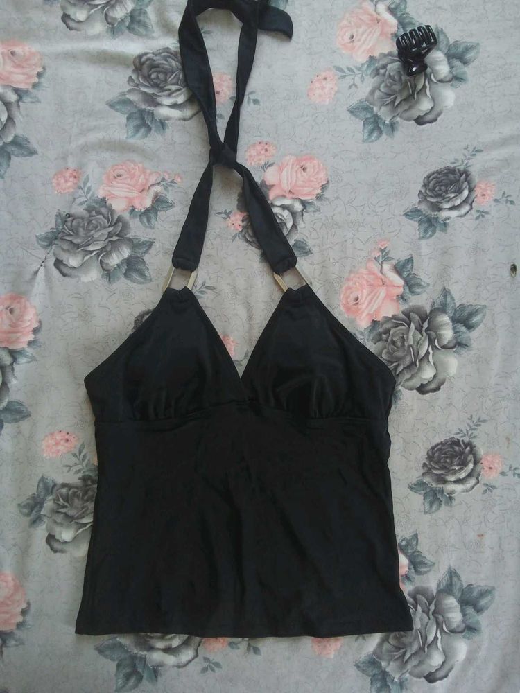 Y2k Halter Neck Bralette Tie Up Top.