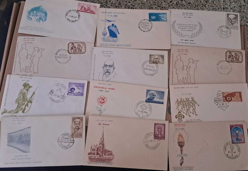 12 Vintage FDCs Of 1960s