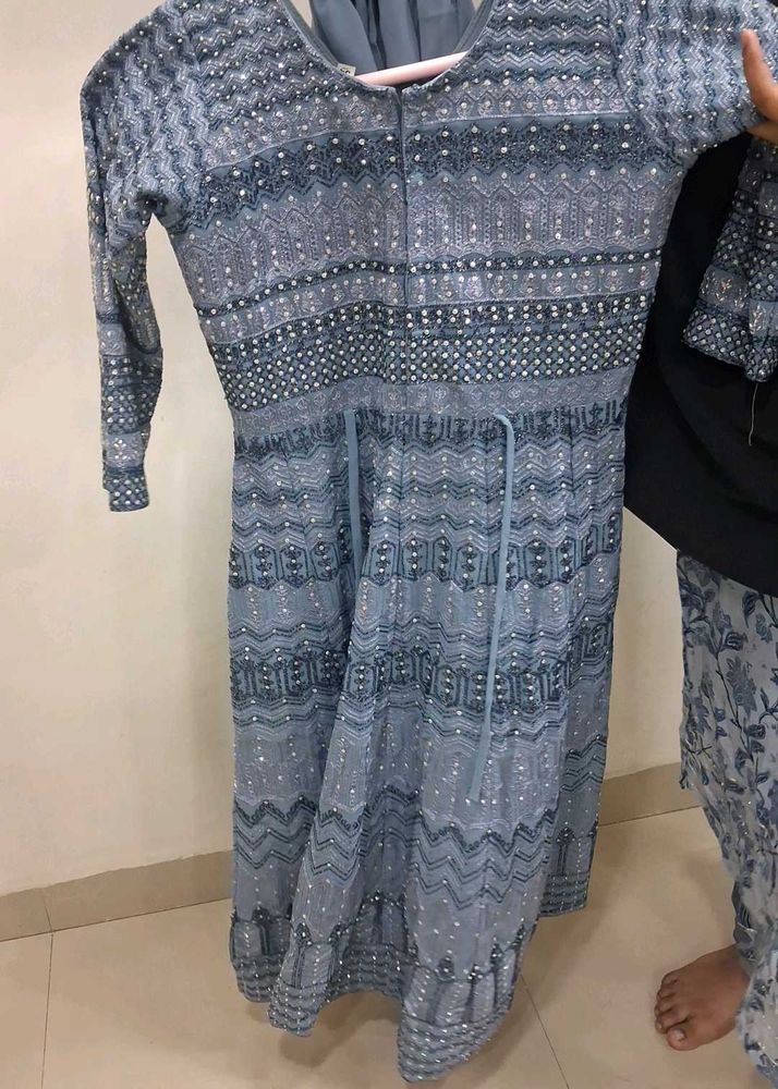 Elegant Grey Kurta Set